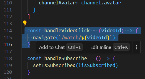 Scoped changes example in the editor